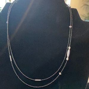 Lagos Caviar Icon Gemstone Necklace Onyx